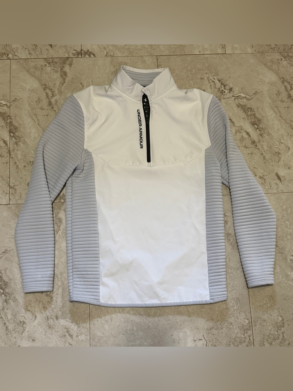Under Armour UA Storm Men’s S Evolution Daytona 1/4 Zip Golf Pullover White Gray